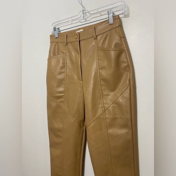 Wilfred Aritzia Rebel High Waisted Straight Leg Vegan Leather Pants - Picture 4 of 14